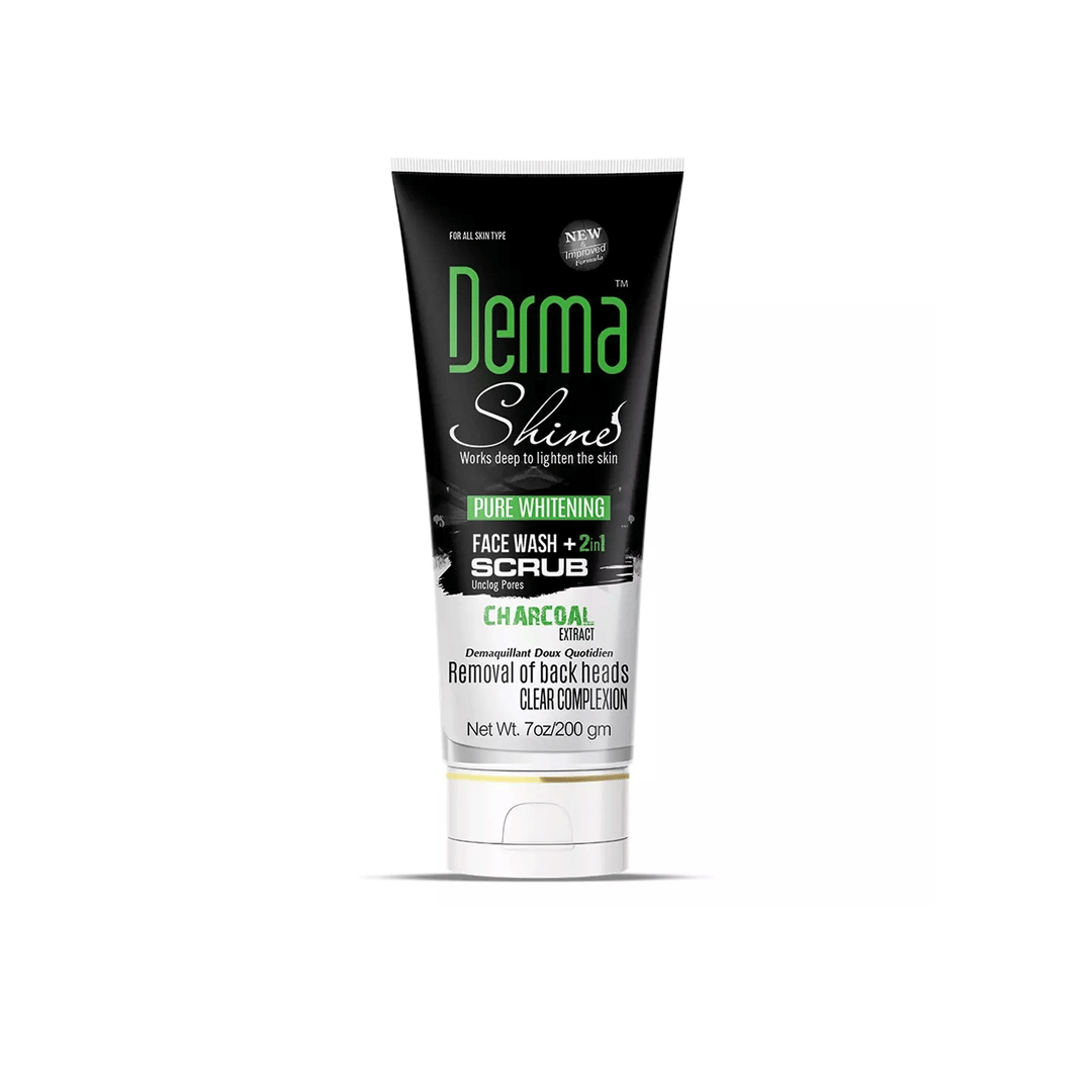 Derma Shine Pure Brightening Face Wash & Scrub 200g