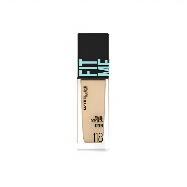Maybelline Matte Poreless Foundation - 118 Light Beige 30ml