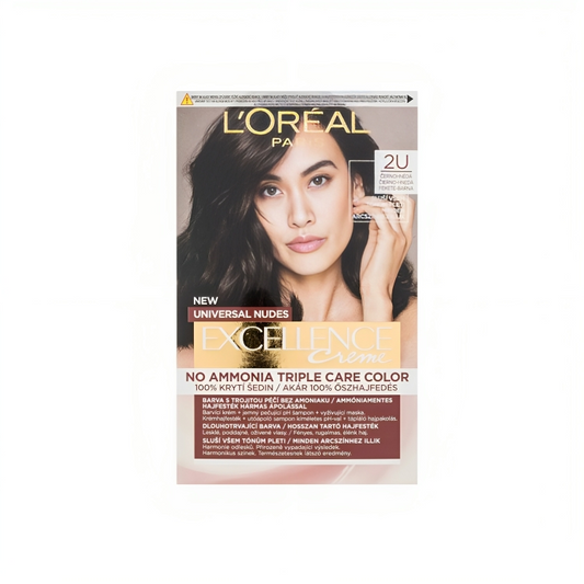 L'Oréal Excellence Crème Tripple Protection - 2U Black Brown Hair Color 48ml