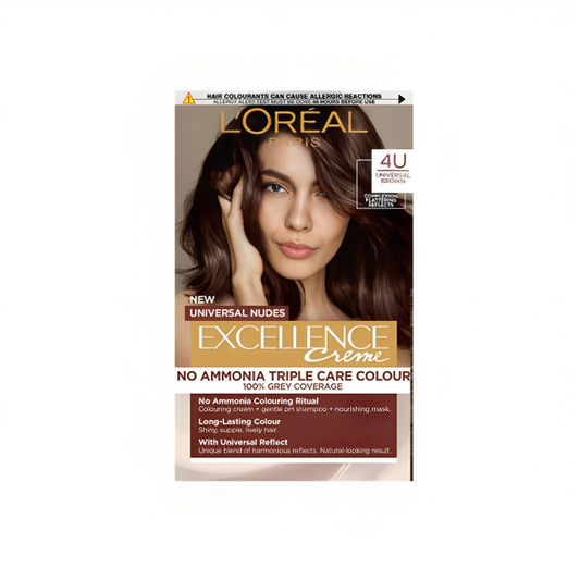 L'Oréal Excellence Crème Tripple Protection - 4U Dark Brown Hair Color 48ml