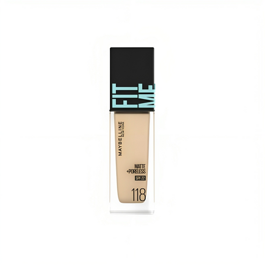 Maybelline Matte Poreless Foundation - 118 Light Beige 30ml