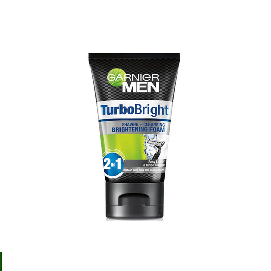 Garnier Men Turbo Bright Shaving + Cleansing Brightening Foam 100ml